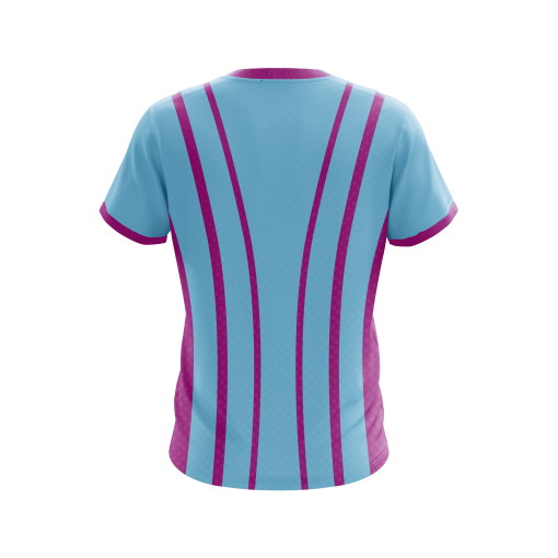 Stride Design Printed Goalkeeper  Jersey – Sky Blue & Magenta - Image 2
