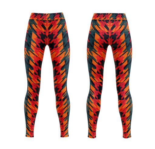 Bold Lightning Chevron Print Workout Leggings - Image 4