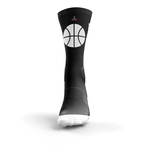 Elite Basketball Crew Socks – Black & White - Image 4