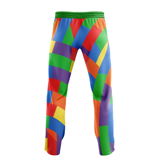 Multi-Color Patchwork Sports Trouser – Vibrant Style - Image 2