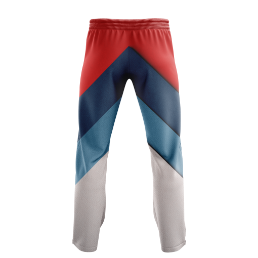 Red & Blue Chevron Sports Trouser – Slim Fit - Image 2