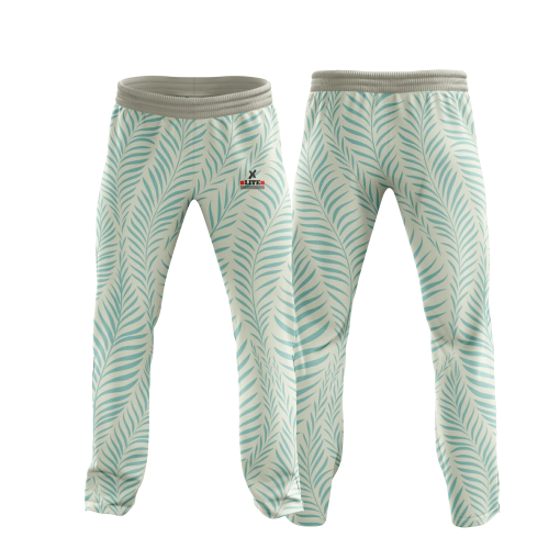 Men’s Tropical Leaf Print Casual Trousers - Image 4
