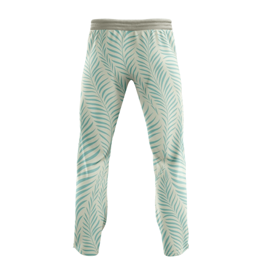 Men’s Tropical Leaf Print Casual Trousers - Image 2