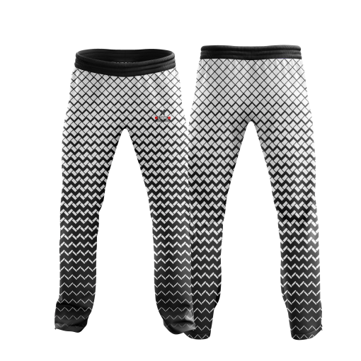 Men’s Black & White Gradient Geometric Joggers - Image 4