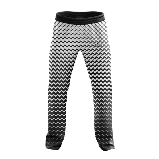 Men’s Black & White Gradient Geometric Joggers
