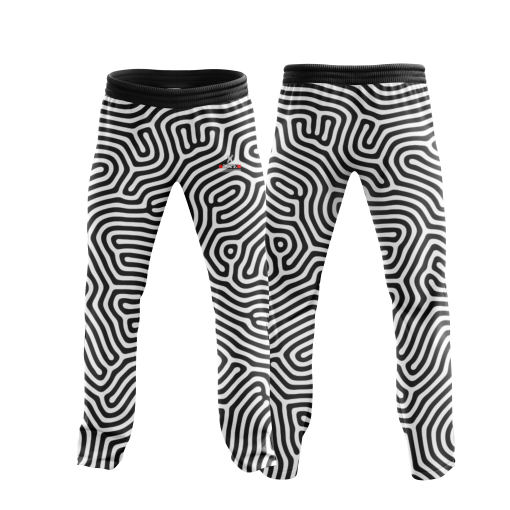 Men’s Abstract Maze Print Joggers - Image 4