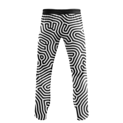 Men’s Abstract Maze Print Joggers - Image 2