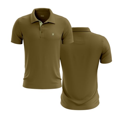 Olive Minimalist Polo – Subtle Green Accent - Image 4