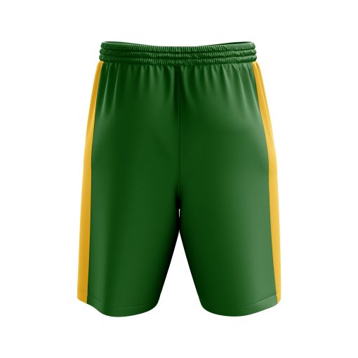 Velocity Edge – Forest Strike Training Shorts | Green & Gold Performance Wear - Image 2