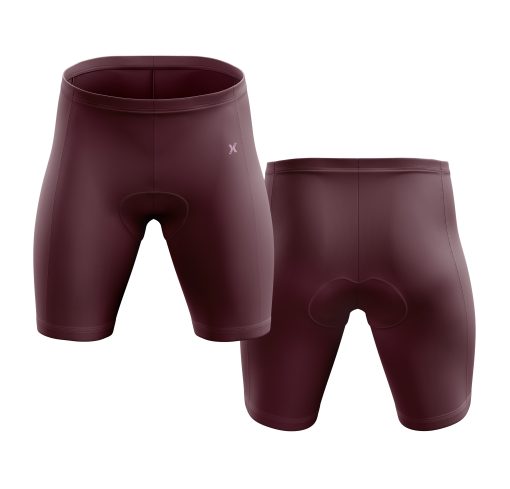 Solid Maroon Compression Shorts - Image 4