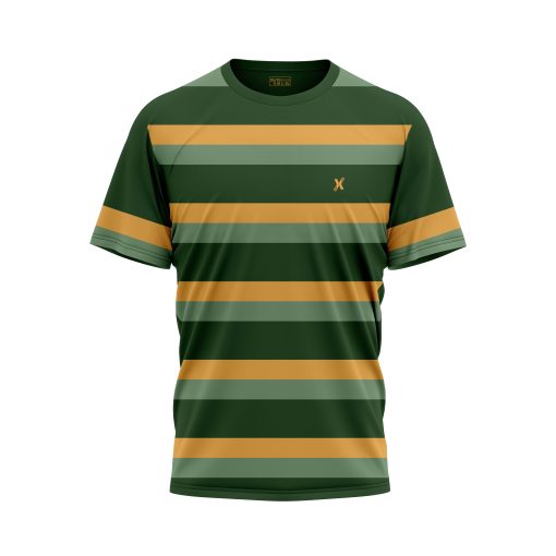 Sundown Horizon Stripes Tee – Heritage Green Edition