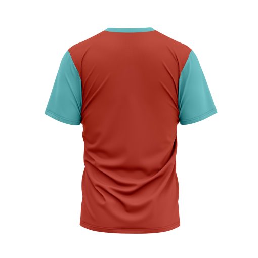 Born to Stand Out Graphic Tee – Burnt Clay Red & Aqua Blue Statement Shirt - Image 2