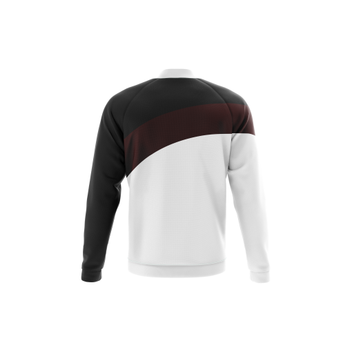 Elite Curve Soccer Jacket – Black White Maroon - Image 2