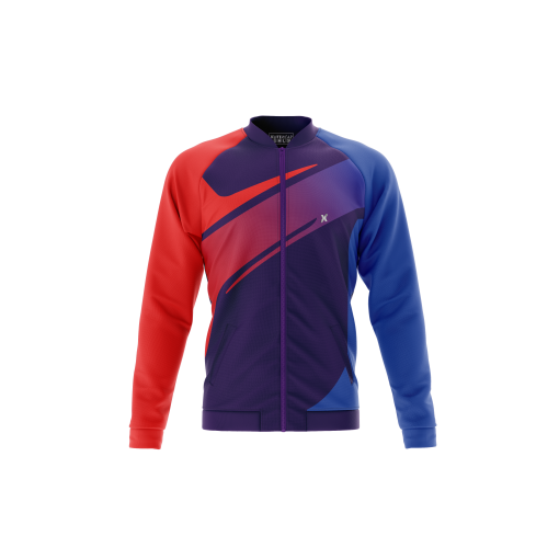 Custom Crimson Surge – Velocity-Tech Soccer Jacket