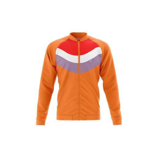 Sunset Wave Jacket – Bold Orange Edition