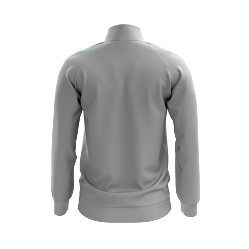 Custom Skyline Track Jacket – Steel Blue Stripe Design Manufacturer - Image 2