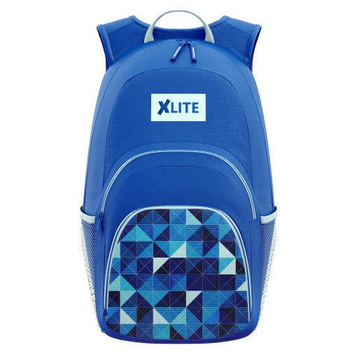 XLITE Geometric Pattern School & Travel Backpack – Blue - Image 3